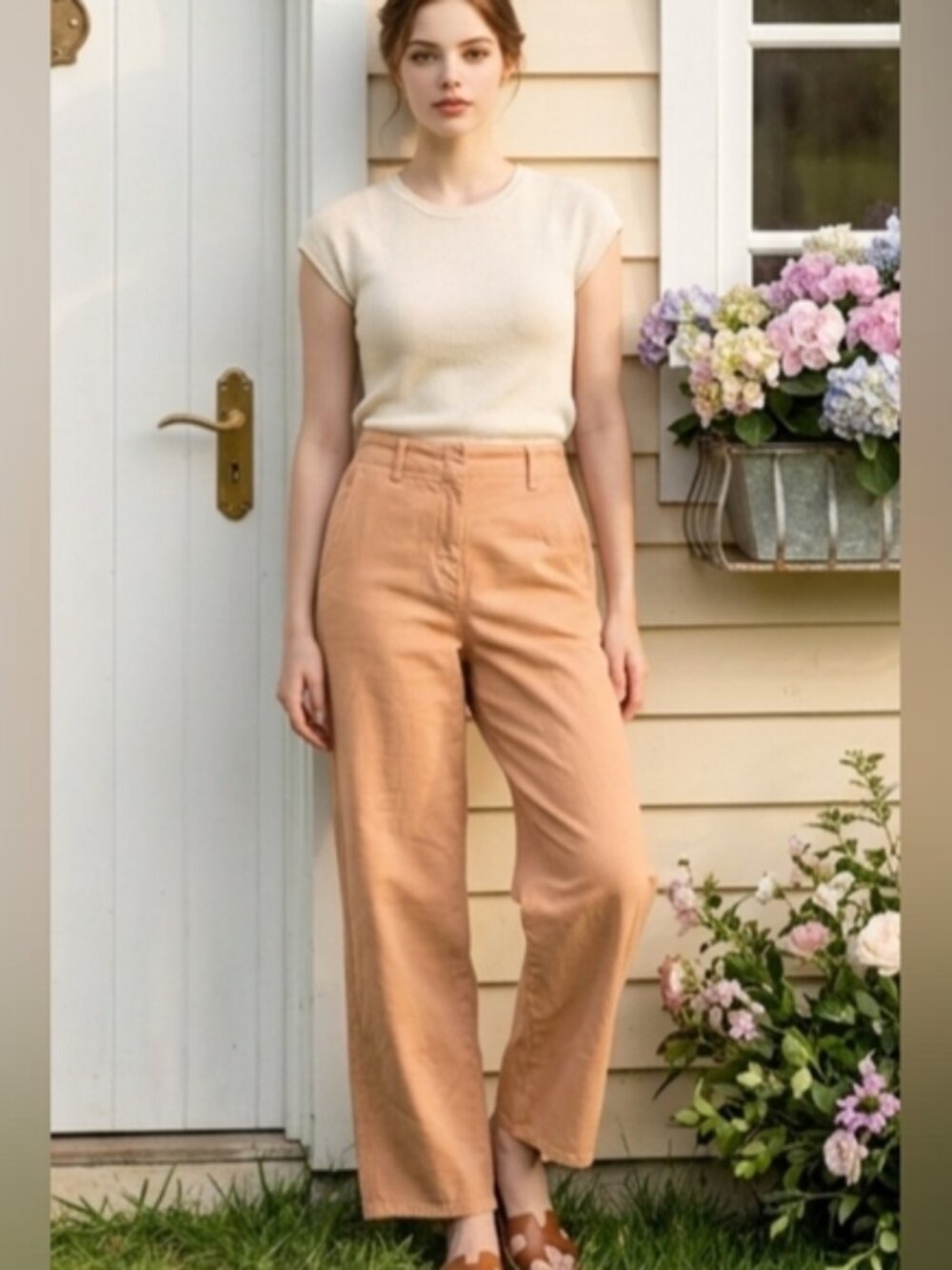 Aritzia Wilfred Free Ascendant Utility Pants Dark Khaki Baggy SZ 6 Stretch